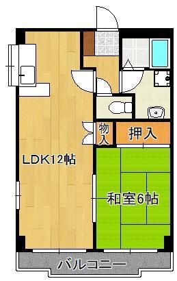 クレベール紅梅(1LDK/3階)の間取り写真