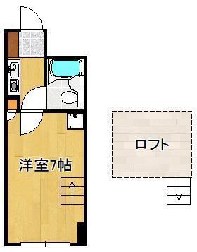 クレスト黒崎(1K/2階)の間取り写真