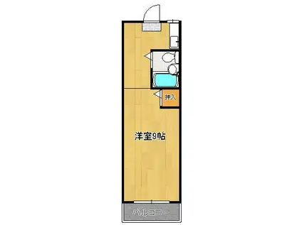 ジョイフル東鳴水(ワンルーム/1階)の間取り写真