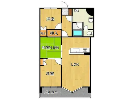パラシオ高塔(3LDK/10階)の間取り写真