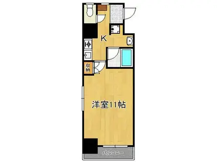 ベルガ菅原(ワンルーム/1階)の間取り写真