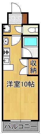 ベルガ菅原(ワンルーム/2階)の間取り写真