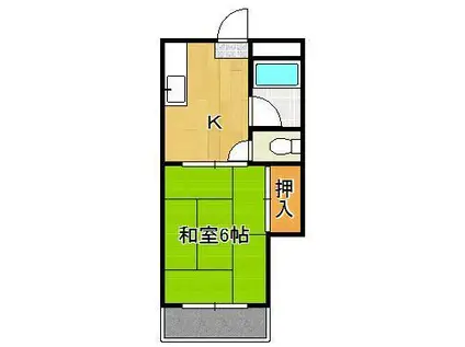 シャトレ黒崎(1K/1階)の間取り写真