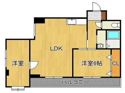 ファミール陣山(2LDK/3階)の間取り写真