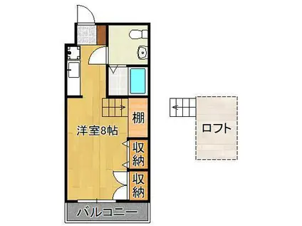 カリタスプラザ(ワンルーム/4階)の間取り写真