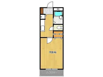 トーカンマンション八千代(1K/1階)の間取り写真