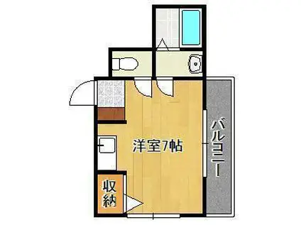マルイチ鳴水(ワンルーム/4階)の間取り写真