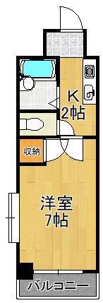 パノラマプラザ(1K/8階)の間取り写真