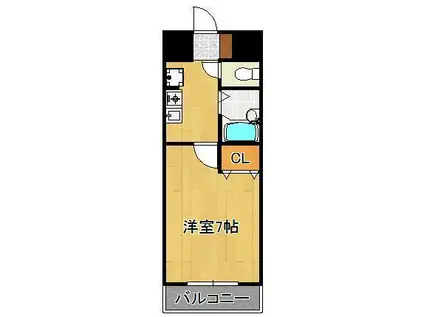 サンヒルズ八千代(1K/7階)の間取り写真