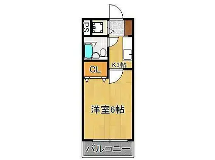 メゾン・ド・青山(1K/1階)の間取り写真