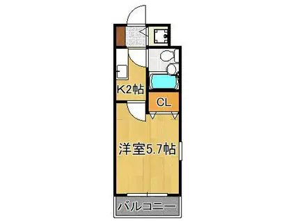 メゾン・ド・青山(1K/3階)の間取り写真