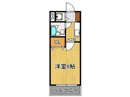 メゾン・ド・青山(1K/3階)の間取り写真