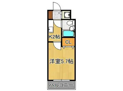 メゾン・ド・青山(1K/4階)の間取り写真