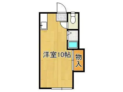 シティベール陣山C棟(ワンルーム/1階)の間取り写真