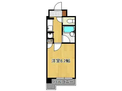 ギャラン黒崎(1K/8階)の間取り写真