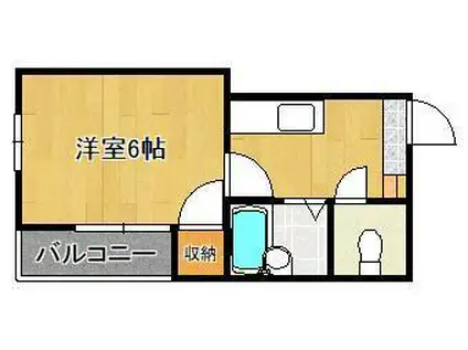 第五サンピア(1K/3階)の間取り写真