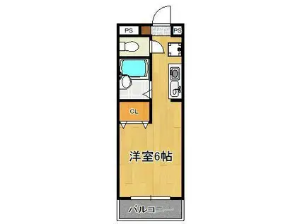 ケイズプレイス黒崎Ⅲ(ワンルーム/7階)の間取り写真