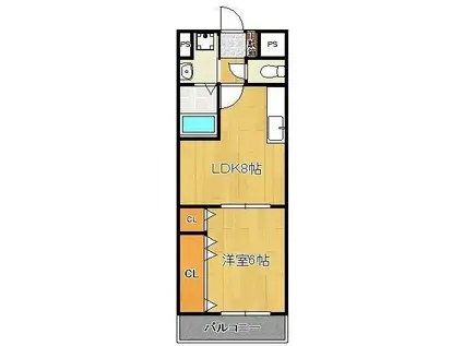 サンピア紅梅(1LDK/7階)の間取り写真