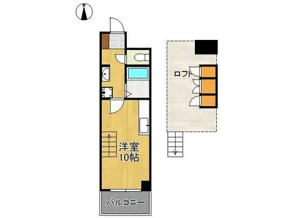 サンシティ小石(ワンルーム/5階)の間取り写真