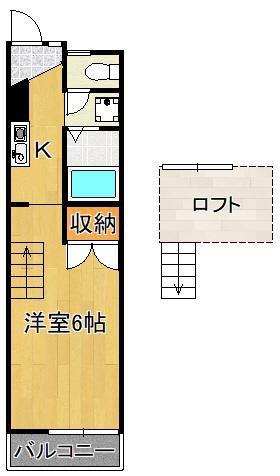 プラザドゥアトレ(1K/1階)の間取り写真