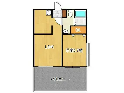 プレステージ・デル・クラシック(1LDK/10階)の間取り写真