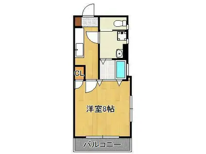 エステート和光(1K/5階)の間取り写真