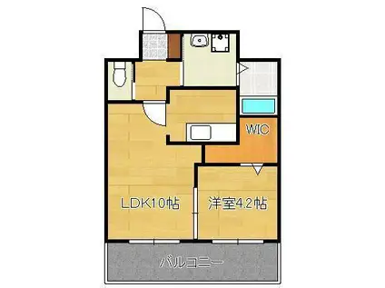 アルカーノ(1LDK/8階)の間取り写真