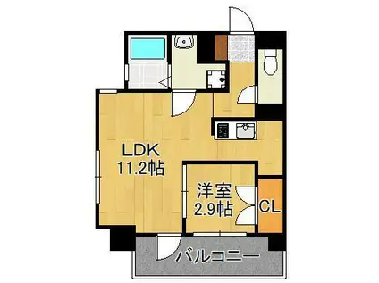 アベニュー黒崎(1LDK/8階)の間取り写真