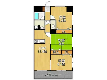 ルネックスⅡ(3LDK/4階)の間取り写真