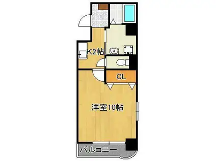 グランド・コスモ(1K/3階)の間取り写真