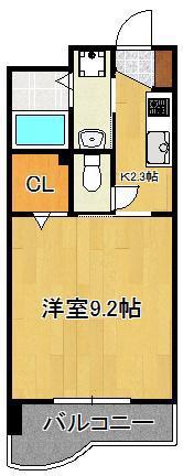 エヴァーグリーンM(1K/5階)の間取り写真