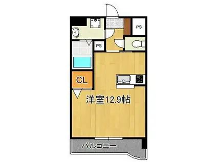 セレスタイト黒崎(ワンルーム/6階)の間取り写真