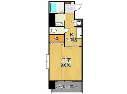 セレスタイト黒崎(1K/6階)の間取り写真