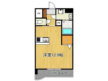 セレスタイト黒崎(ワンルーム/9階)の間取り写真
