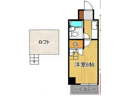 ロイヤルシャトー黒崎(ワンルーム/2階)の間取り写真