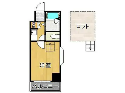 ロイヤルシャトー黒崎(1K/2階)の間取り写真