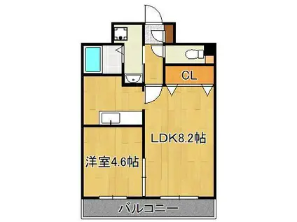 T-FLAT58(1LDK/5階)の間取り写真