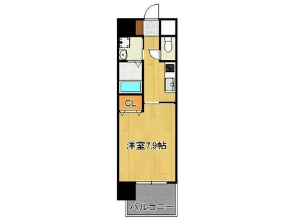 サンシャイン長崎街道黒崎 (1K/11階)の間取り写真