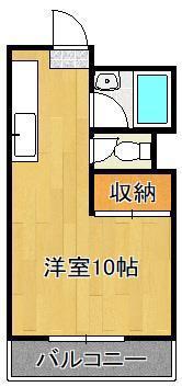 大庭ハイツ(ワンルーム/3階)の間取り写真