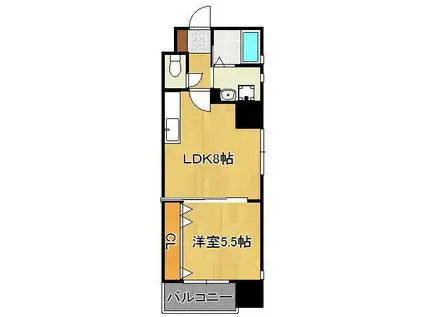 WIN黒崎(1LDK/2階)の間取り写真