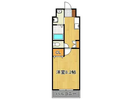 WIN黒崎(1K/3階)の間取り写真