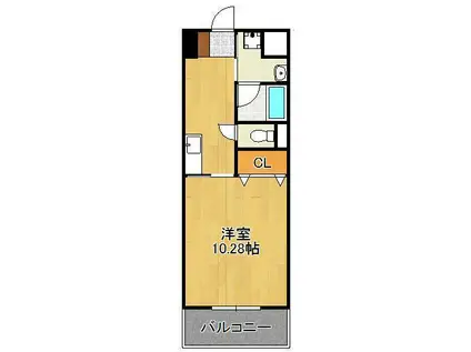 グランドツイン黒崎(1K/9階)の間取り写真