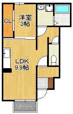 レオーネ39(1LDK/1階)の間取り写真