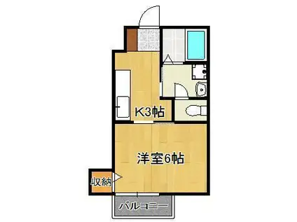 サンハイム本町(1K/1階)の間取り写真