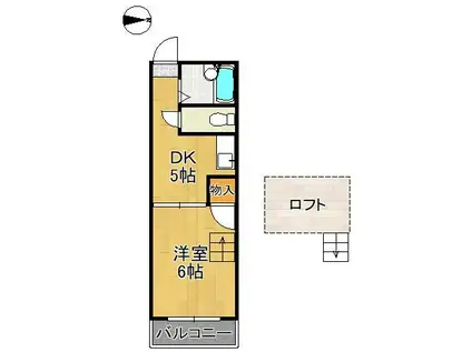 ルーチェ12(1DK/1階)の間取り写真