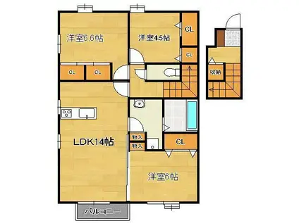 グランコーポラス八枝(3LDK/2階)の間取り写真