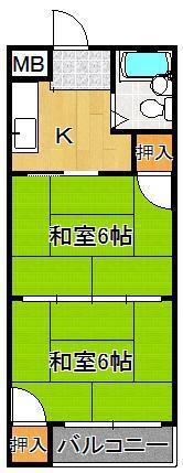ハイムシャルマン(2K/3階)の間取り写真