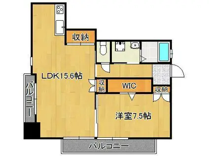 ダ・ヴィンチ(1LDK/7階)の間取り写真