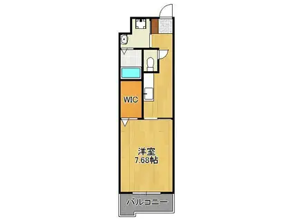 ウィングス里中(1K/3階)の間取り写真