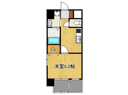 MDIエスポアール桜ヶ丘(1K/1階)の間取り写真